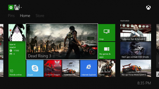 xbox one ui