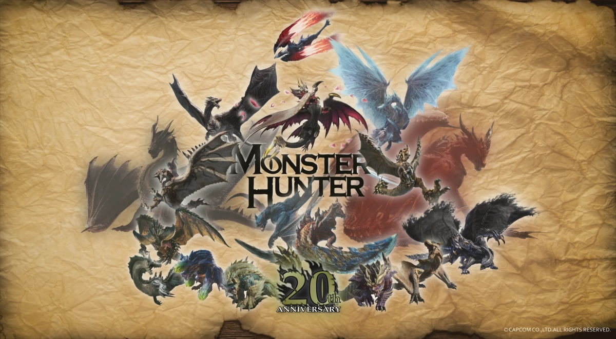 التلميح للجزء الجديد من Monster Hunter خلال الاحتفال بذكرى 20 عامًا على بدء السلسلة